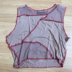 Pretty Little Thing Geometric Mesh Tank Top